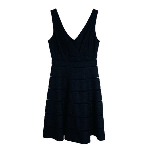 White House Black Market Dresses & Skirts - WHBM black lace floral stripe evening event wedding knee length dress 4